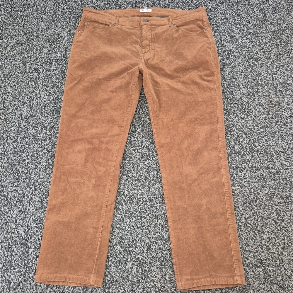 Peter Millar Corduroy Pants 40x32 Brown Straight Soft Stretch 5 Pocket Golf